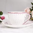 Komplet 2 filiżanek ze spodkiem 0,3 L Pip Studio - Jolie Dots Gold Pink 51.JDGP.004.208