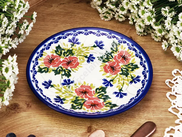 Talerz deserowy 19 cm Bolesławiec - Maki Smolińskiej Talerz deserowy 19 cm Bolesławiec - Maki Smolińskiej