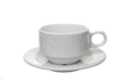 Filiżanka ze spodkiem 0,22 L / 14,5 cm (sztaplowana) Lubiana - Arcadia (nr 0501, 0512)