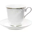 Filiżanka ze spodkiem do kawy 0,25 L / 14,5 cm Ćmielów - Astra B601 MARZENIE PLATYNOWE Gift Box