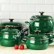 Garnek z pokrywką 1,5 L Emalia Metalac - Dark Green 1ME.DG.G16N