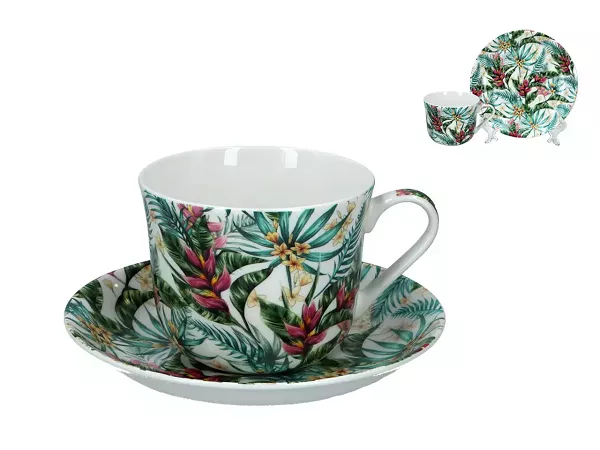 Filiżanka ze spodkiem 0,45 L Brookes Empireware - Botanica 33.703-1519 Filiżanka ze spodkiem 0,45 L Brookes Empireware - Botanica 33.703-1519