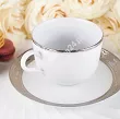 Filiżanka ze spodkiem 0,28 L / 15 cm Porcel - Argentatus Silver GIFT BOX 10.SI.FS28