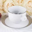 Filiżanka ze spodkiem 0,28 L / 15 cm Porcel - Argentatus Silver GIFT BOX 10.SI.FS28
