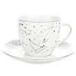 Komplet 2 filiżanek ze spodkiem 0,3 L (4 el) Bogucice - Zodiak White 1038