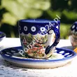 Filiżanka ze spodkiem do espresso 0,11 L / 12,5 cm Bolesławiec - Rajska Łąka