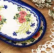 Półmisek owalny 28 cm Bolesławiec - Maki Smolińskiej