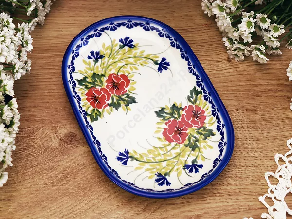 Półmisek owalny 28 cm Bolesławiec - Maki Smolińskiej Półmisek owalny 28 cm Bolesławiec - Maki Smolińskiej