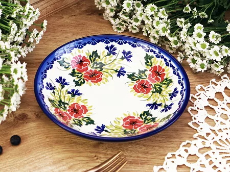 Talerz głęboki 21 cm Bolesławiec - Maki Smolińskiej