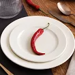 Komplet talerzy 6 osób (18 el.) (z rantem) Rinart - Banquet TP27 ecru