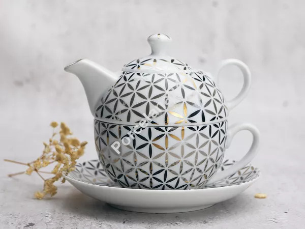 Komplet do herbaty (3el) Bogucice - Lenta 1026 Tea for one Komplet do herbaty (3el) Bogucice - Lenta 1026 Tea for one