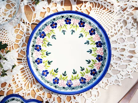 Talerz głęboki 21 cm Bolesławiec - Mariańska Koronka