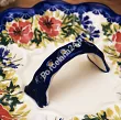 Półmisek do jaj 22 cm z uchwytem Bolesławiec - Maki Smolińskiej