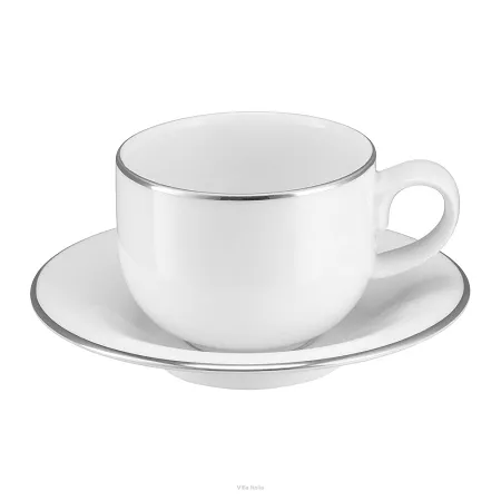 Filiżanka ze spodkiem 0,23 L / 14,5 cm Villa Italia - Plus Platin Filiżanka ze spodkiem 0,23 L / 14,5 cm Villa Italia - Plus Platin