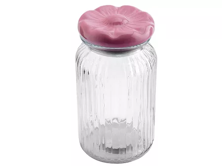 Pojemnik szklany z ceramiczną pokrywą 1,25 L Altom Design - Kwiat 07.POJ.8606