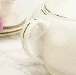 Serwis obiadowo - herbaciany na 12 osób (105 el.) Bogucice - Lolita Cream Gold 1258