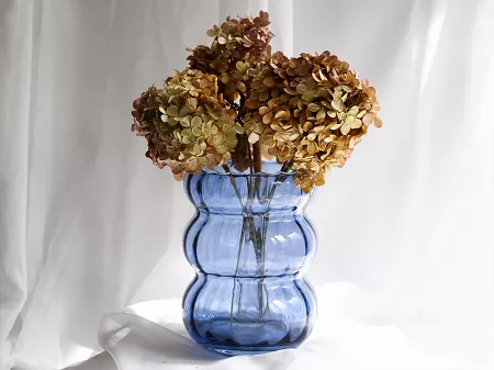 Wazon ryflowany 26,5 cm Krosno - Bubble Granat 44.WA-D063-0265G