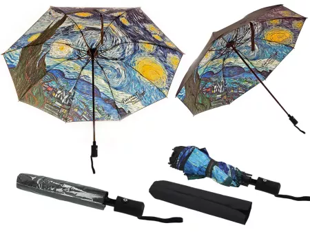 Parasol automatyczny 100 cm Carmani - V. van Gogh, Gwiaździsta Noc 33.021-7321A