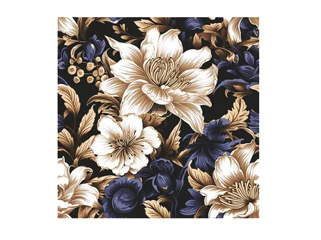 Serwetki 25 x 25 cm (20szt) Polmak - Maki kwiaty kremowo-granatowe 55.CL-OG-059601