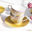 Komplet 2 filiżanek ze spodkiem 0,12 L Pip Studio - Lily & Lotus Yellow 51.L&LY.004.208