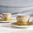 Komplet 2 filiżanek ze spodkiem 0,12 L Pip Studio - Lily & Lotus Yellow 51.L&LY.004.208
