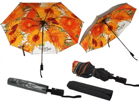 Parasol automatyczny 100 cm Carmani - V. van Gogh, Słoneczniki 33.021-7323A