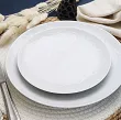 Komplet talerzy na 6 osób (18 el) Lubiana - Hanami Klasyczna Biel / Kamienna Szarość